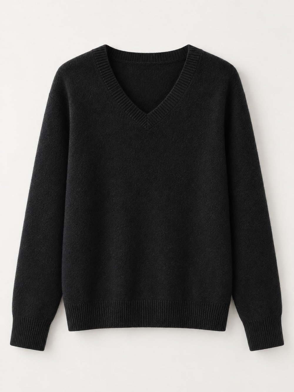 V-Neck Solid Color Sweater - Picture 6 of 16